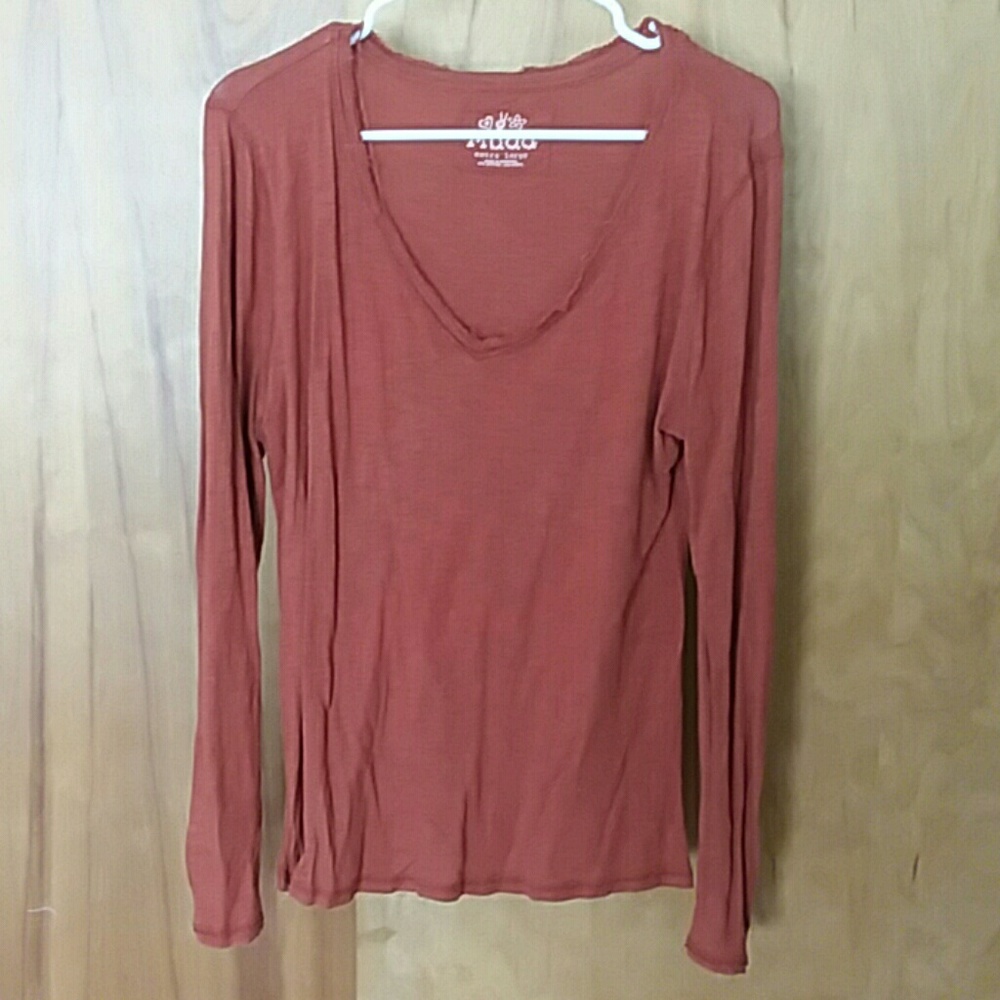 Mudd Burnt Orange Layering Long Sleeve